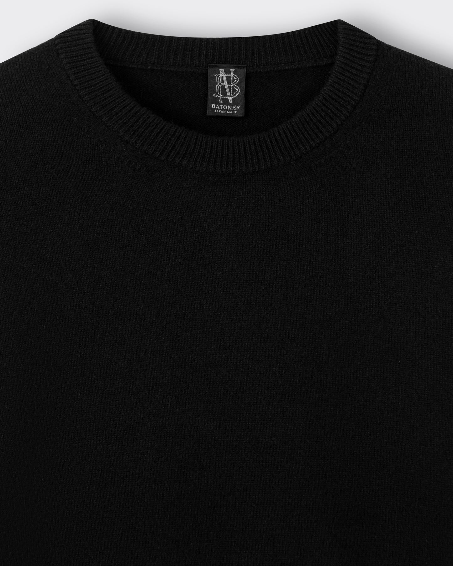 Pull Col Rond en Cachemire : Noir
