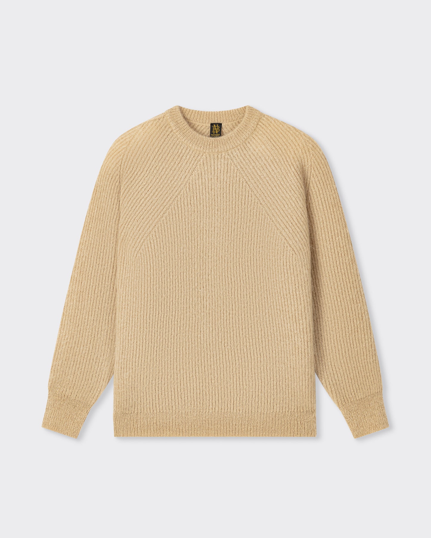 Pure Mohair "Signature" Crewneck Sweater : Camel