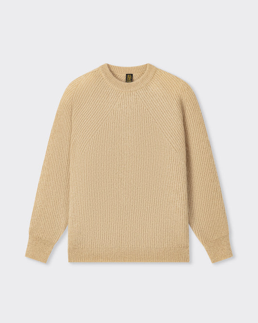 Pure Mohair "Signature" Crewneck Sweater : Camel