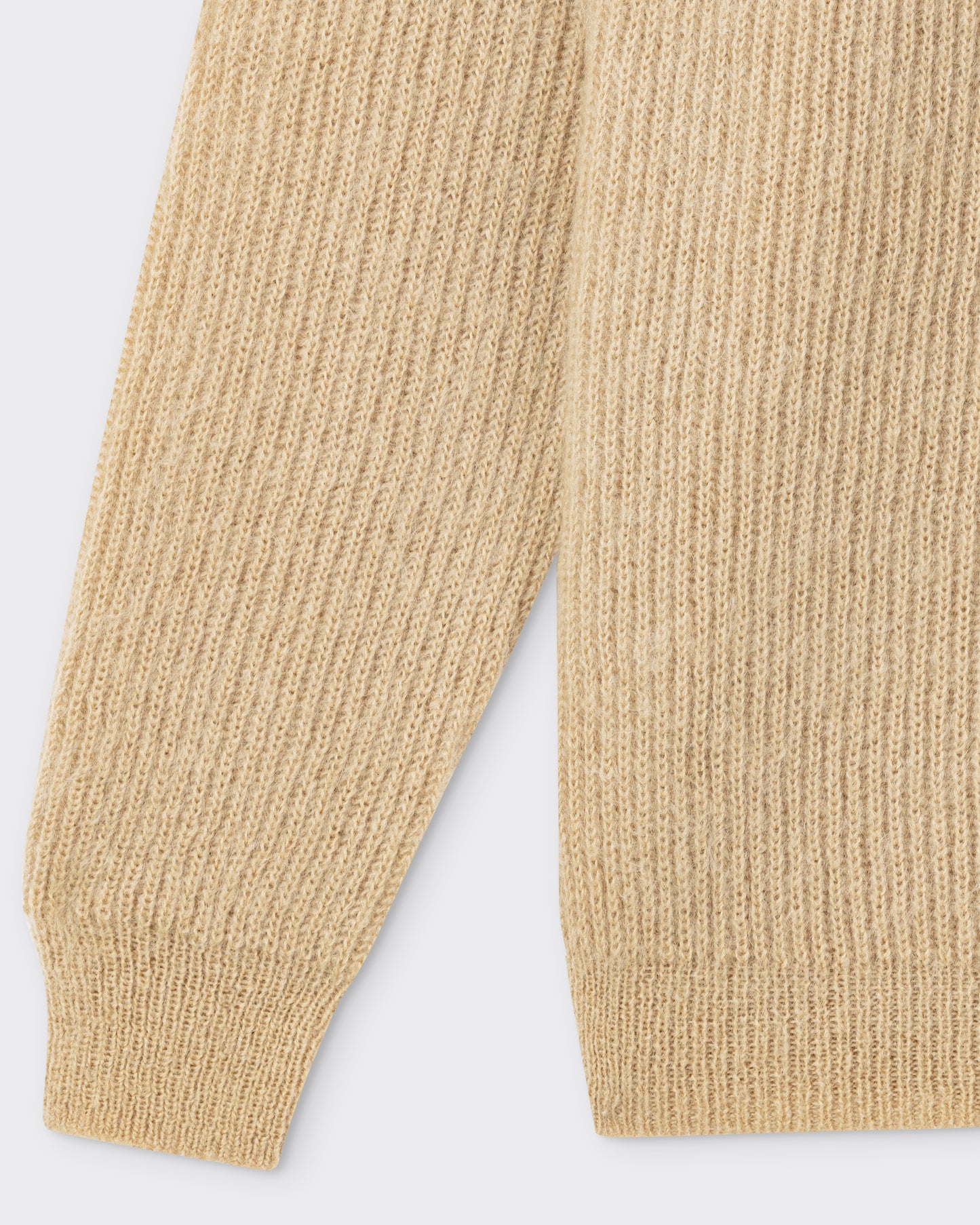 Pure Mohair "Signature" Crewneck Sweater : Camel