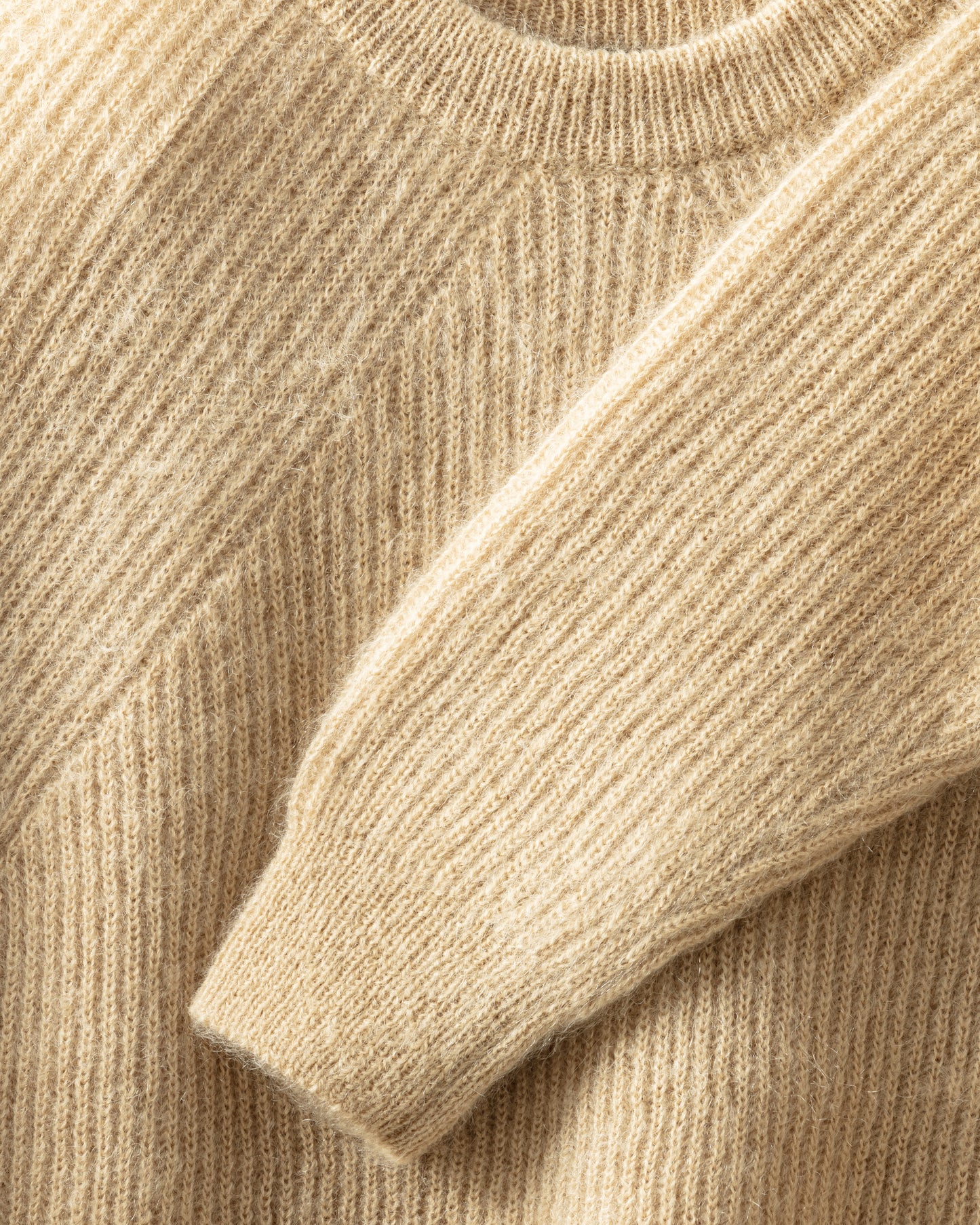 Pure Mohair "Signature" Crewneck Sweater : Camel
