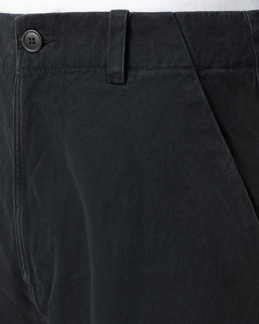 Pantalon "Lux P" Moleskine de Coton : Noir