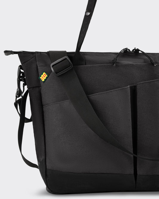 1733 Daily Tote 17.5L in charcoal X-Pac X11 canvas, side view, BEIGE HABILLEUR PARIS