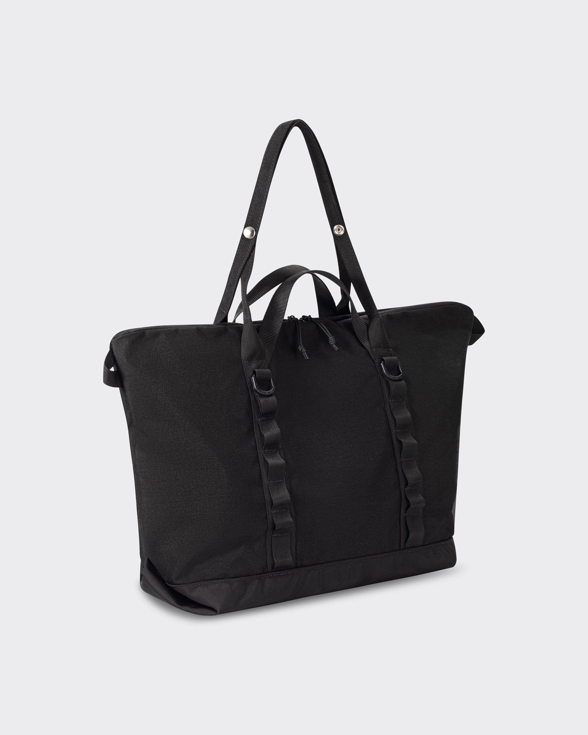 1733 Zip Tote 28L in black Cordura nylon, detail, BEIGE HABILLEUR PARIS