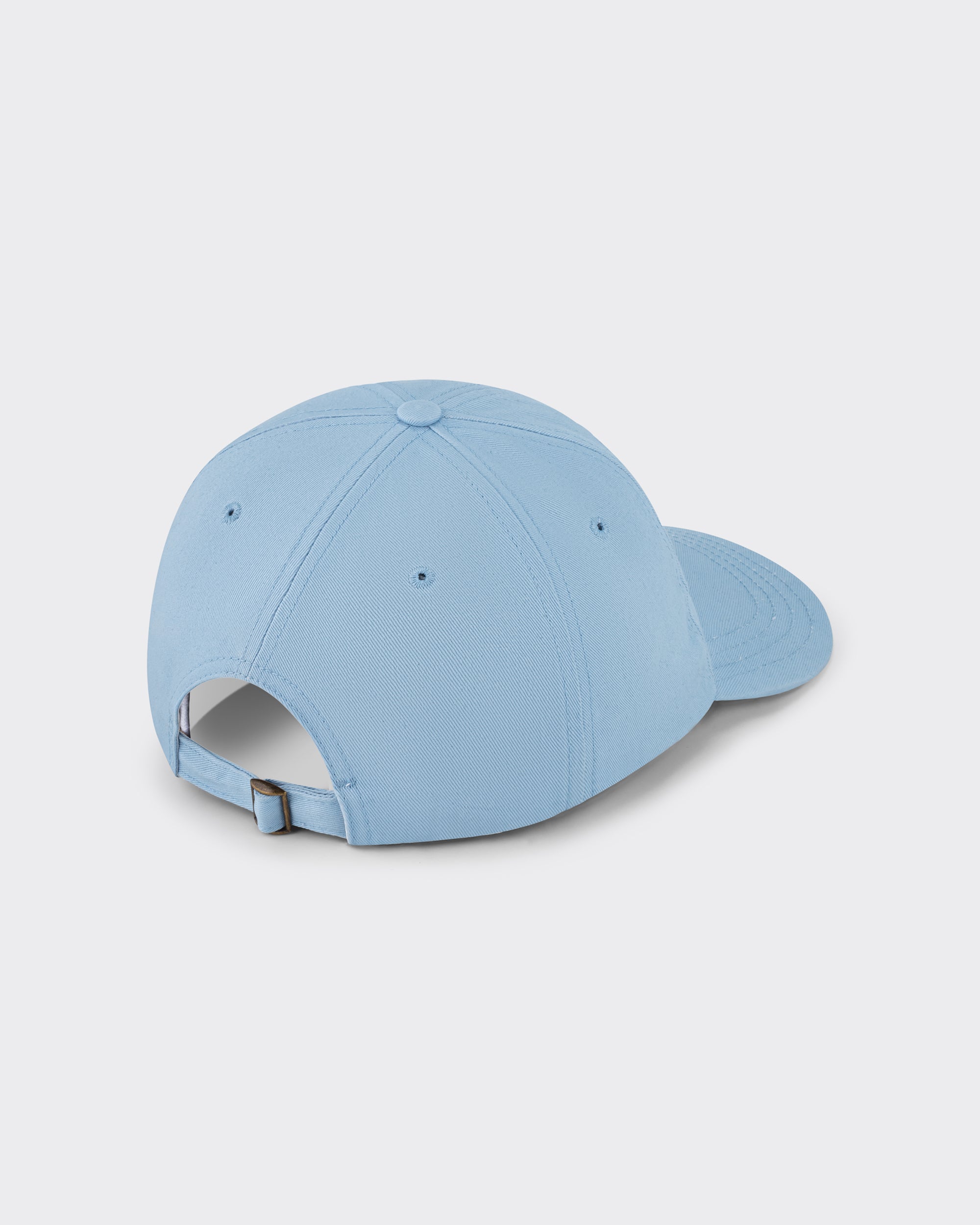 BEIGE HABILLEUR PARIS pastel blue cotton baseball cap, close-up detail