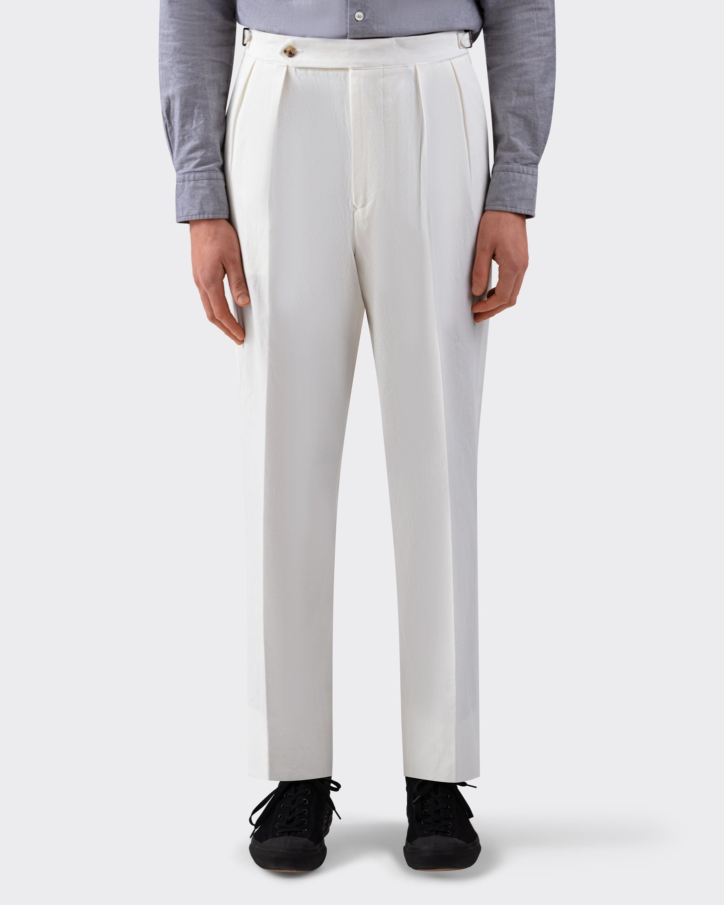 HEUGN Aaron Trousers — Pantalon coton homme — Beige Habilleur Paris