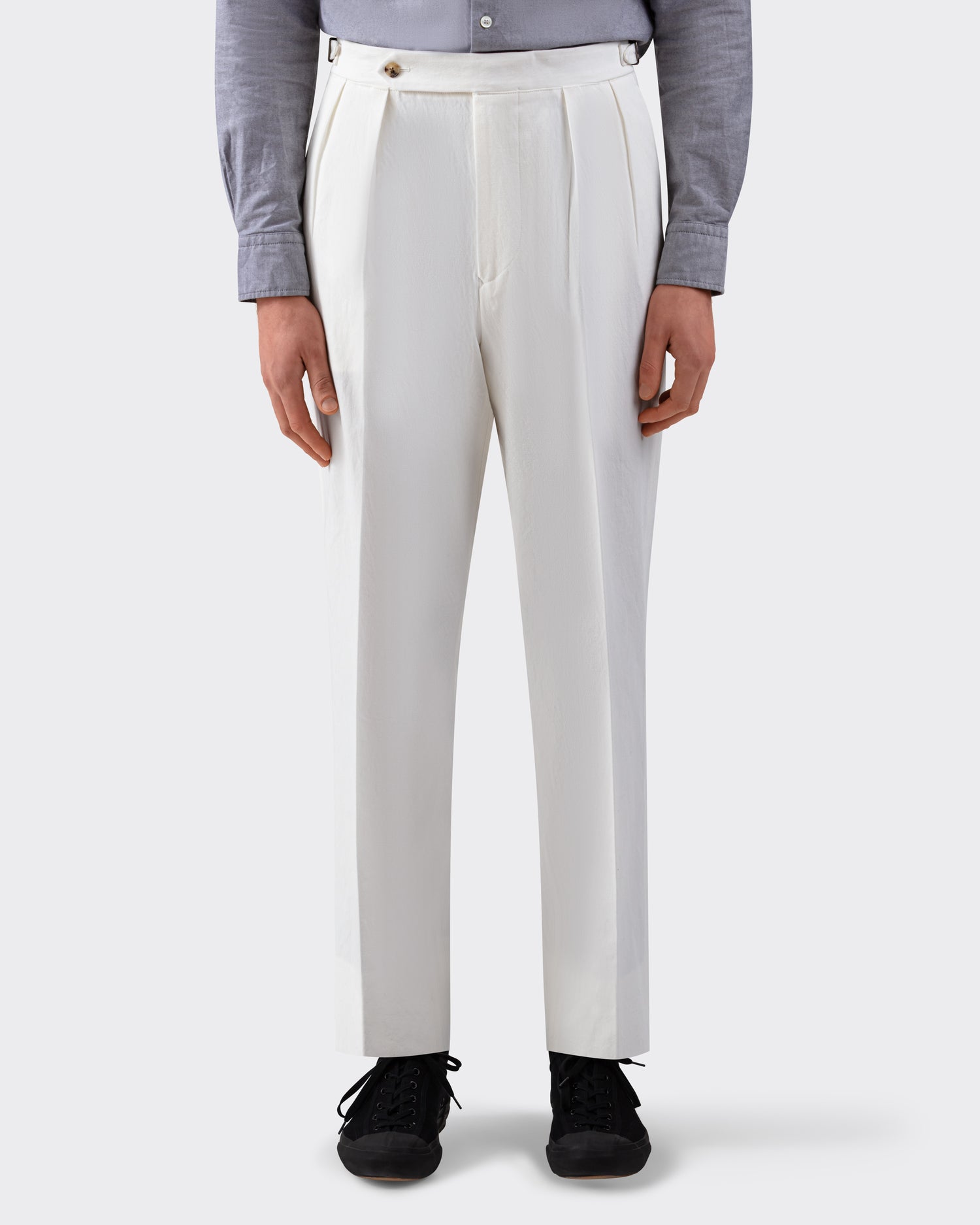 HEUGN Aaron Trousers — Pantalon coton homme — Beige Habilleur Paris