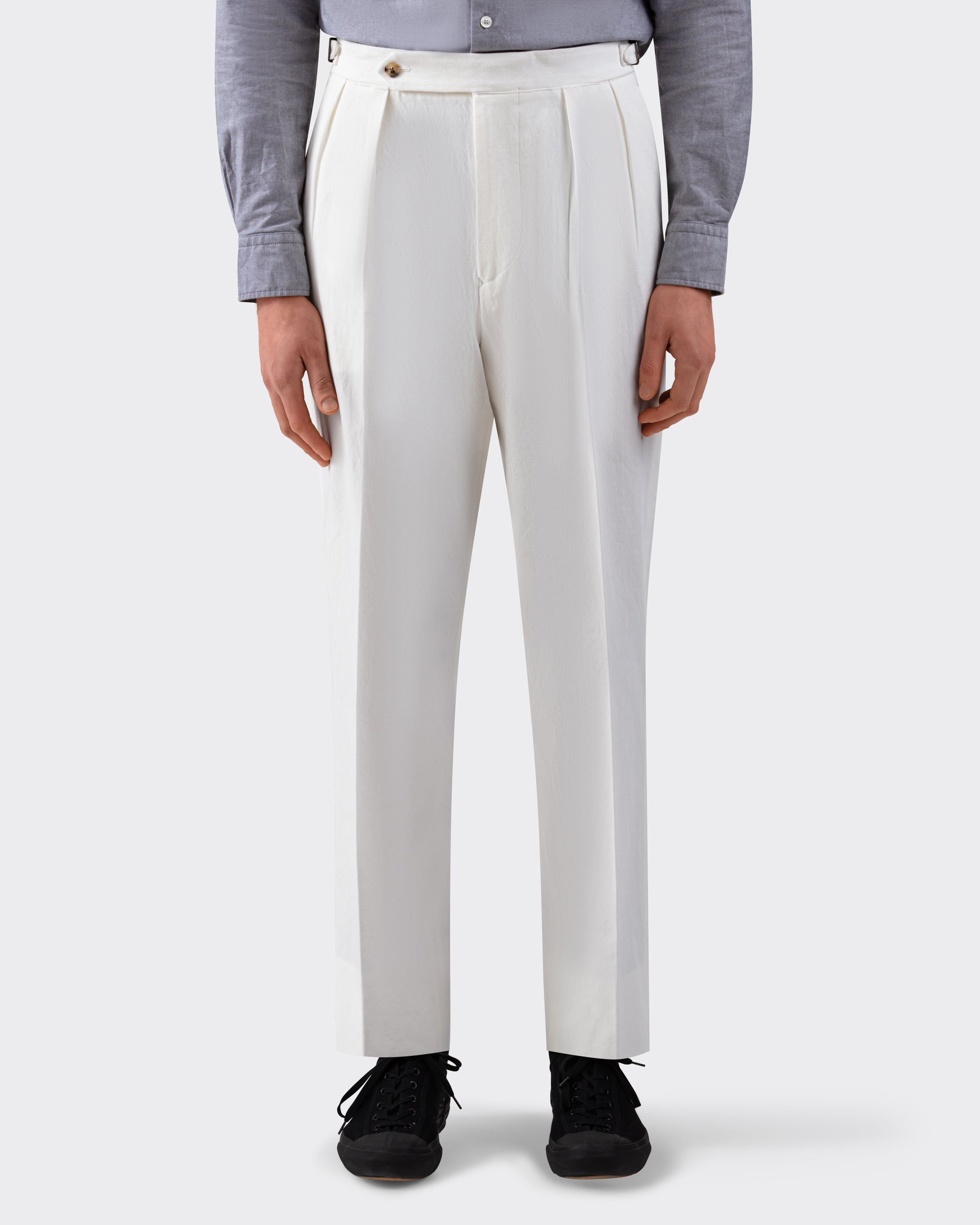 HEUGN Aaron Trousers — Pantalon coton homme — Beige Habilleur Paris