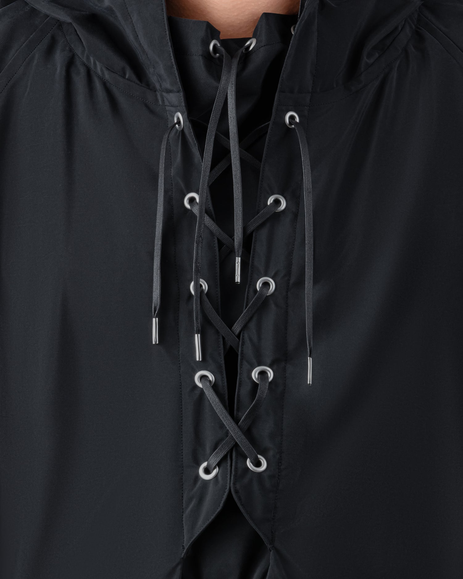 Silk Poplin Smock Black HAVERSACK