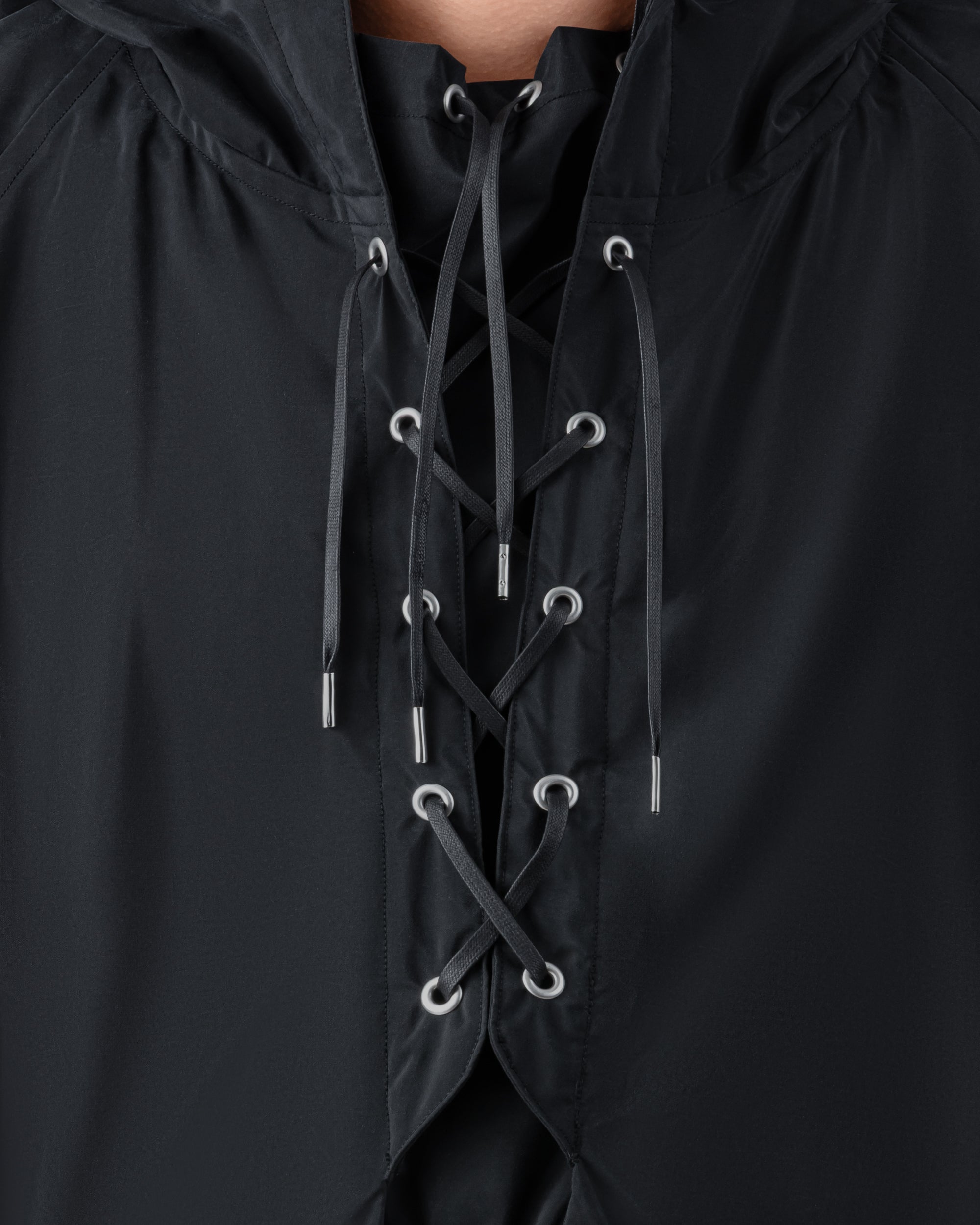 Silk Poplin Smock Black HAVERSACK