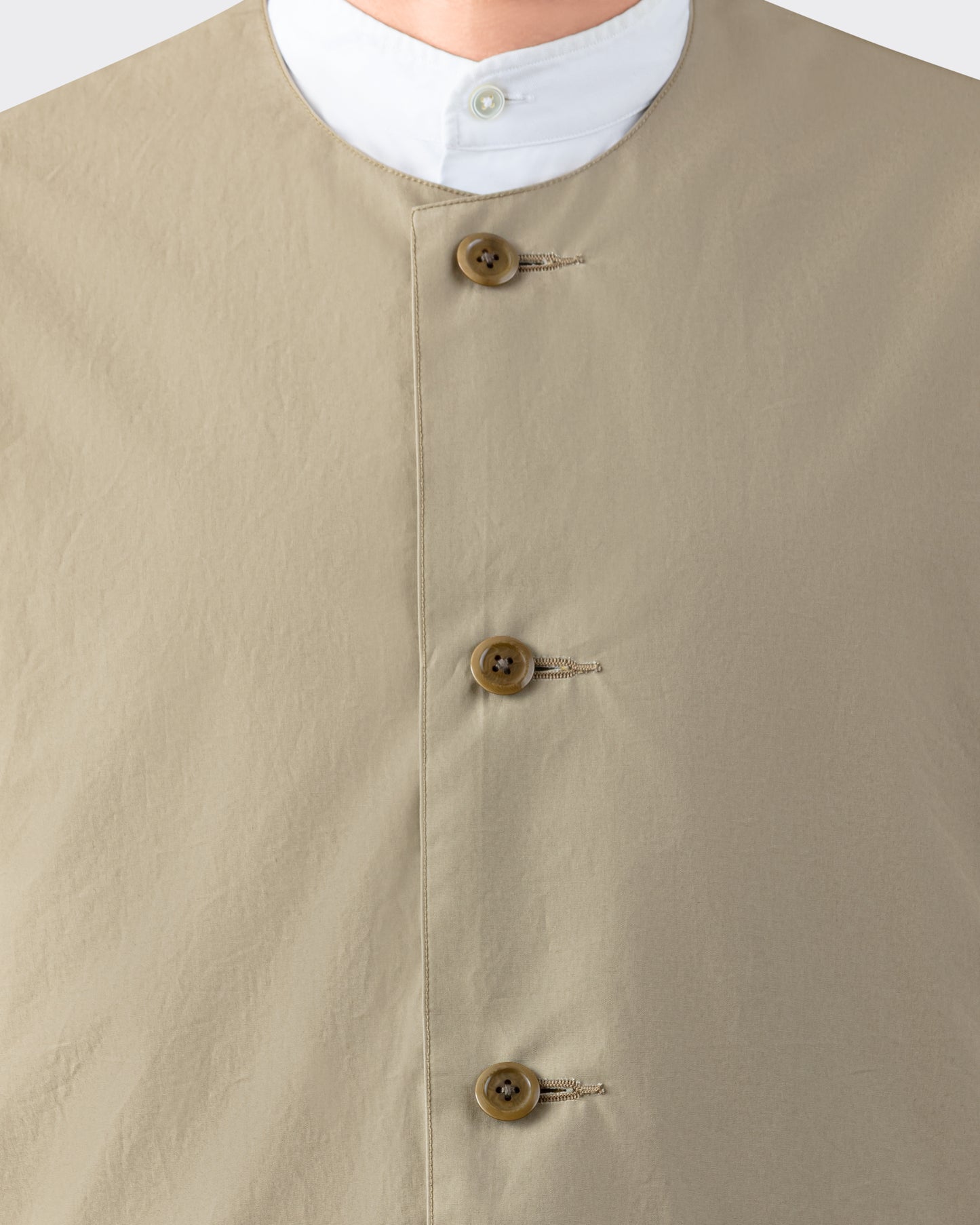 Cotton Vest: Beige
