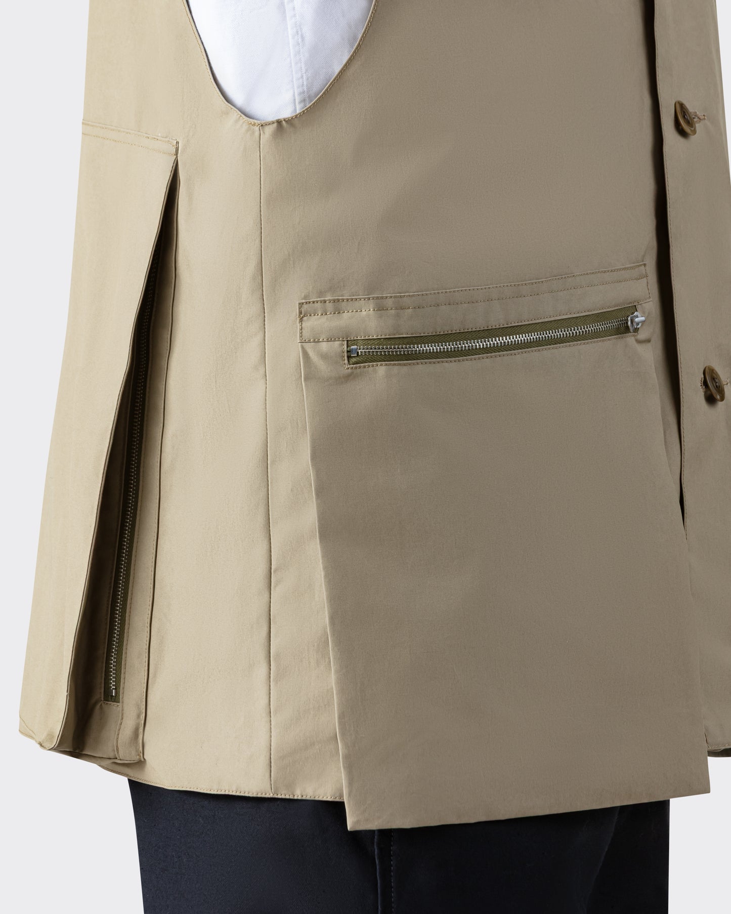 Cotton Vest: Beige
