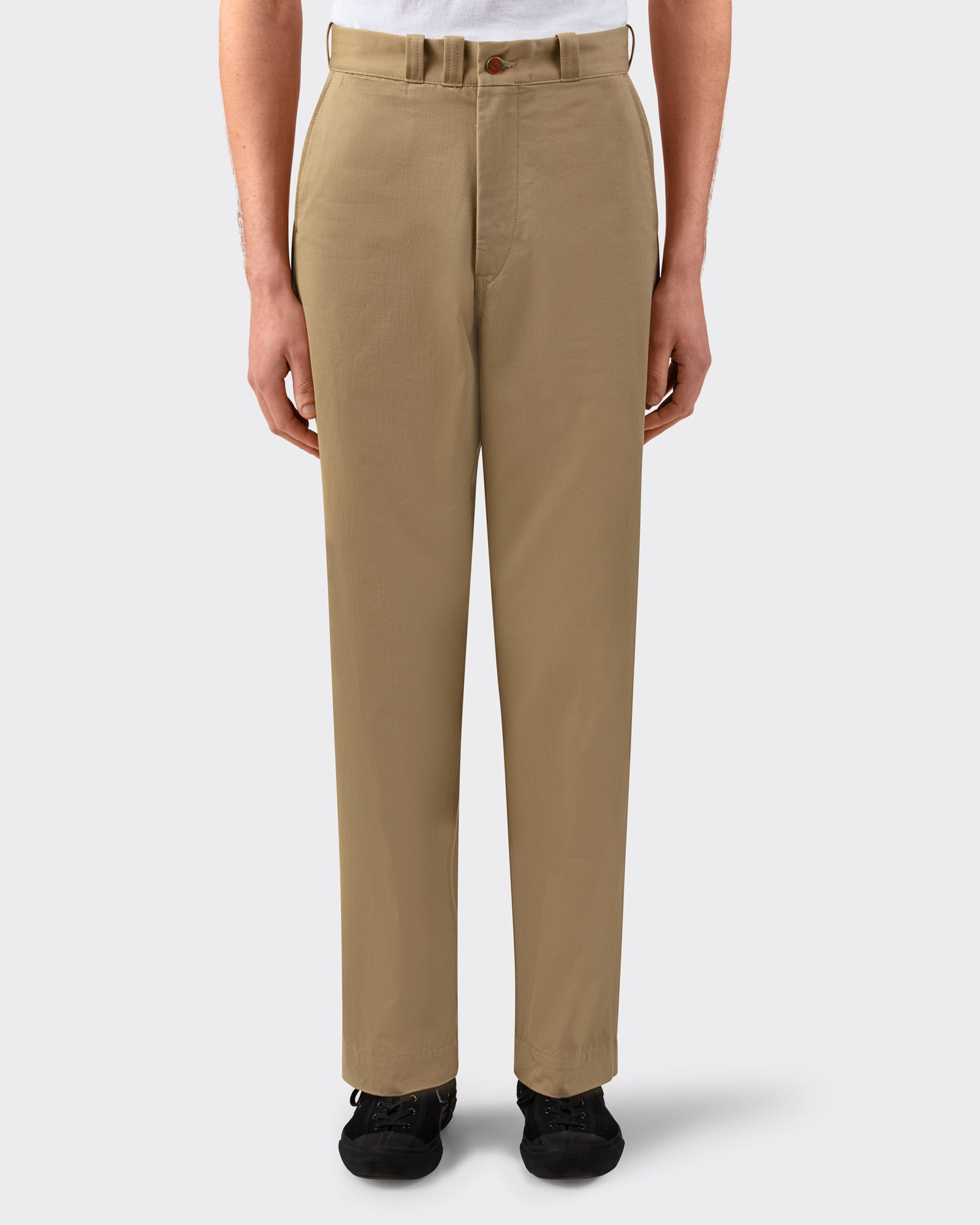 Pantalon chino BIG YANK en coton fil flammé, coloris beige MATT PANTS