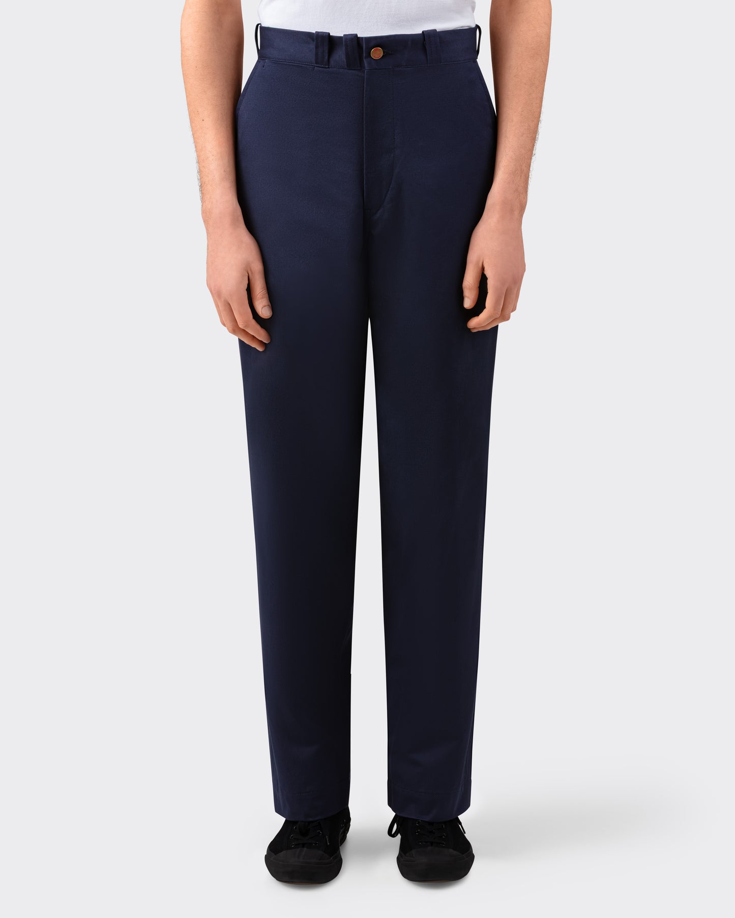 BIG YANK chino in slub cotton, navy colorway