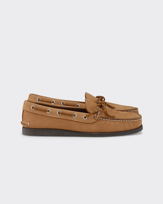 Chaussures Canoë en Cuir Nubuck : Beige