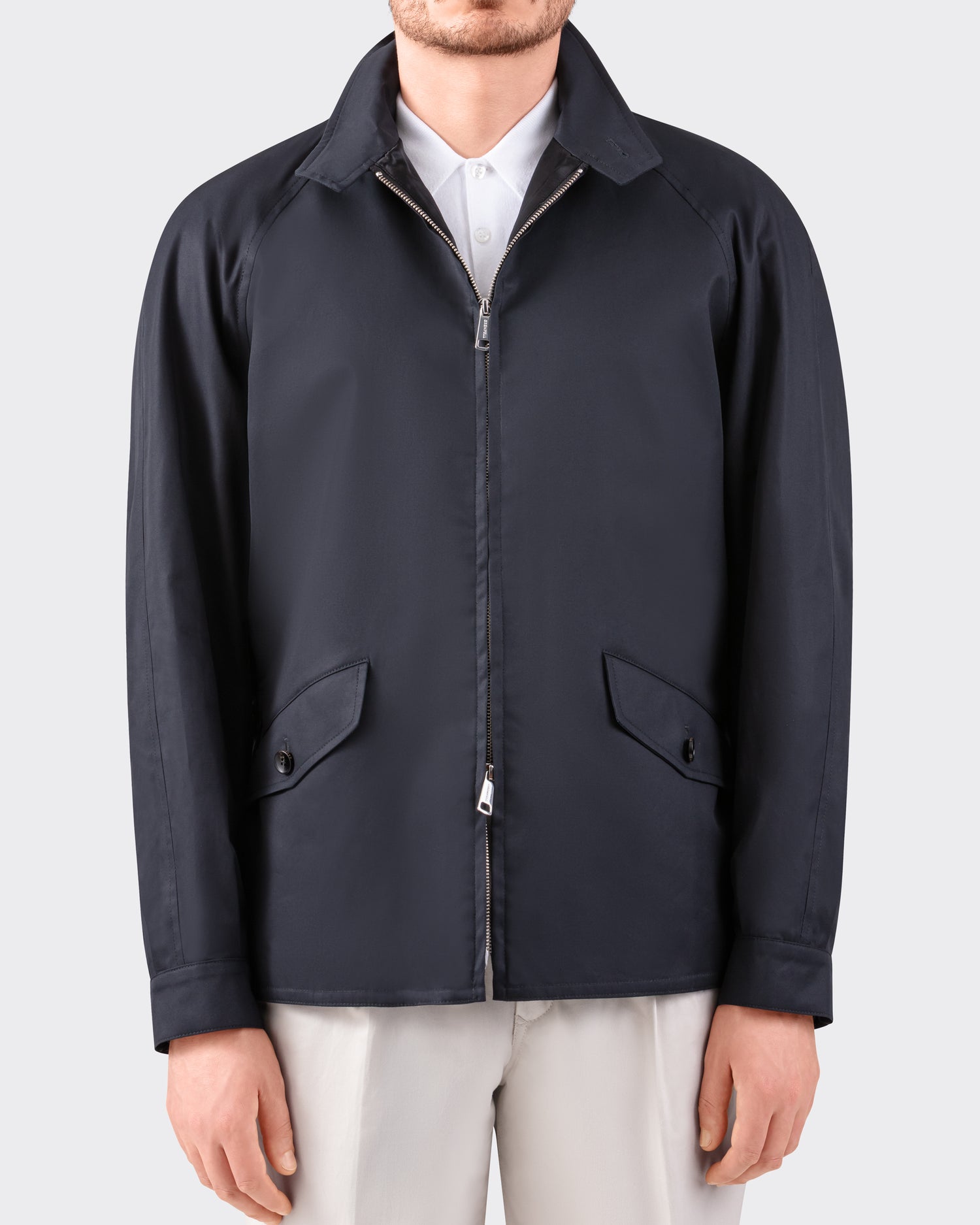 Grenfell Golfer Jacket Dark Navy – Beige Habilleur