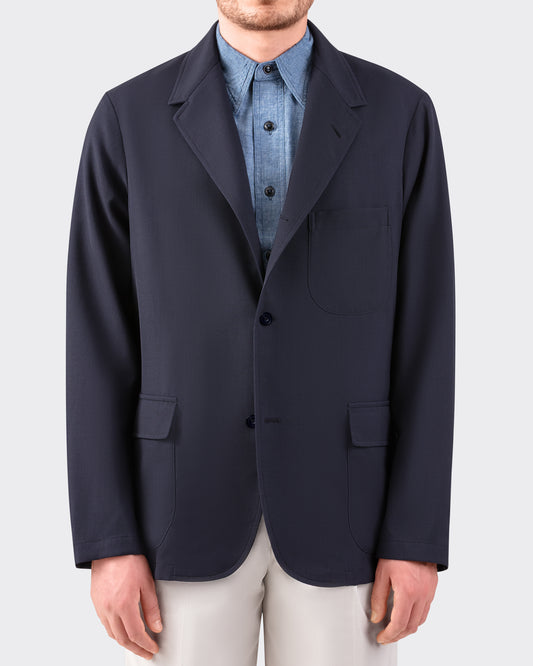 Veste Mod.6-B "WORKDRESS Blazer" en Twill de Laine : Bleu Marine