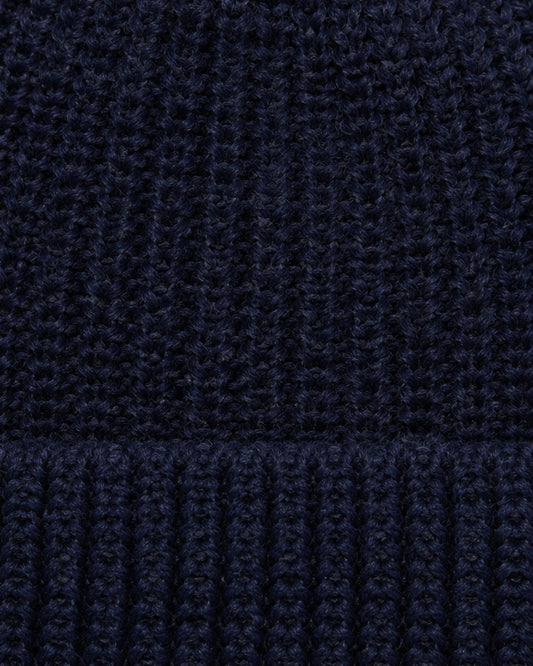 Bonnet à pompon Heimat U Boat en laine vierge marine, vue 2