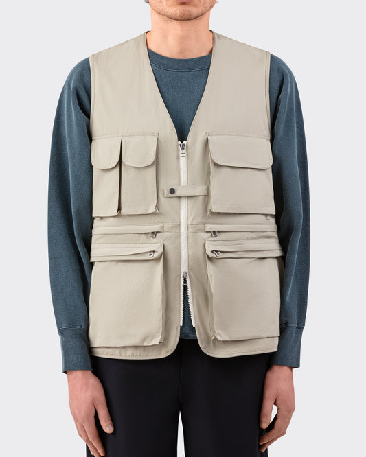 “CICI” Cotton Vest: Sand