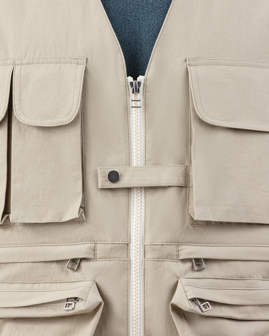 “CICI” Cotton Vest: Sand