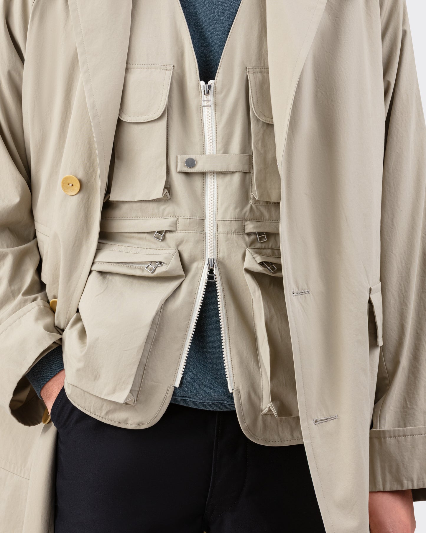 “CICI” Cotton Vest: Sand