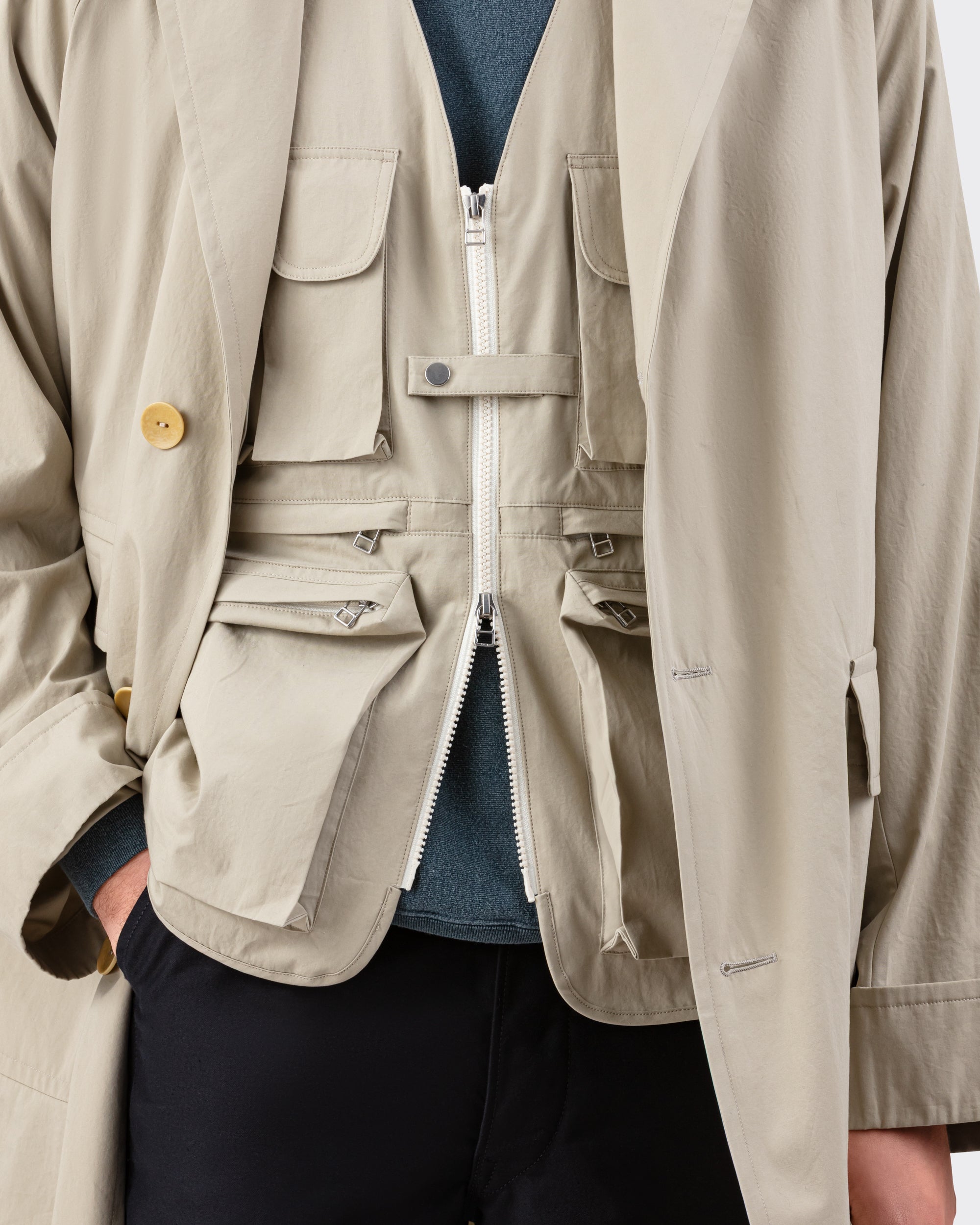 “CICI” Cotton Vest: Sand