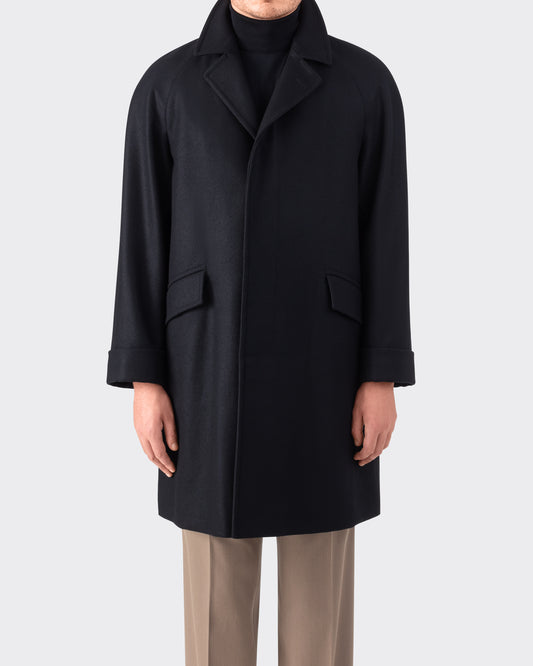 "CORB" Wool & Cashmere Coat : Black 
