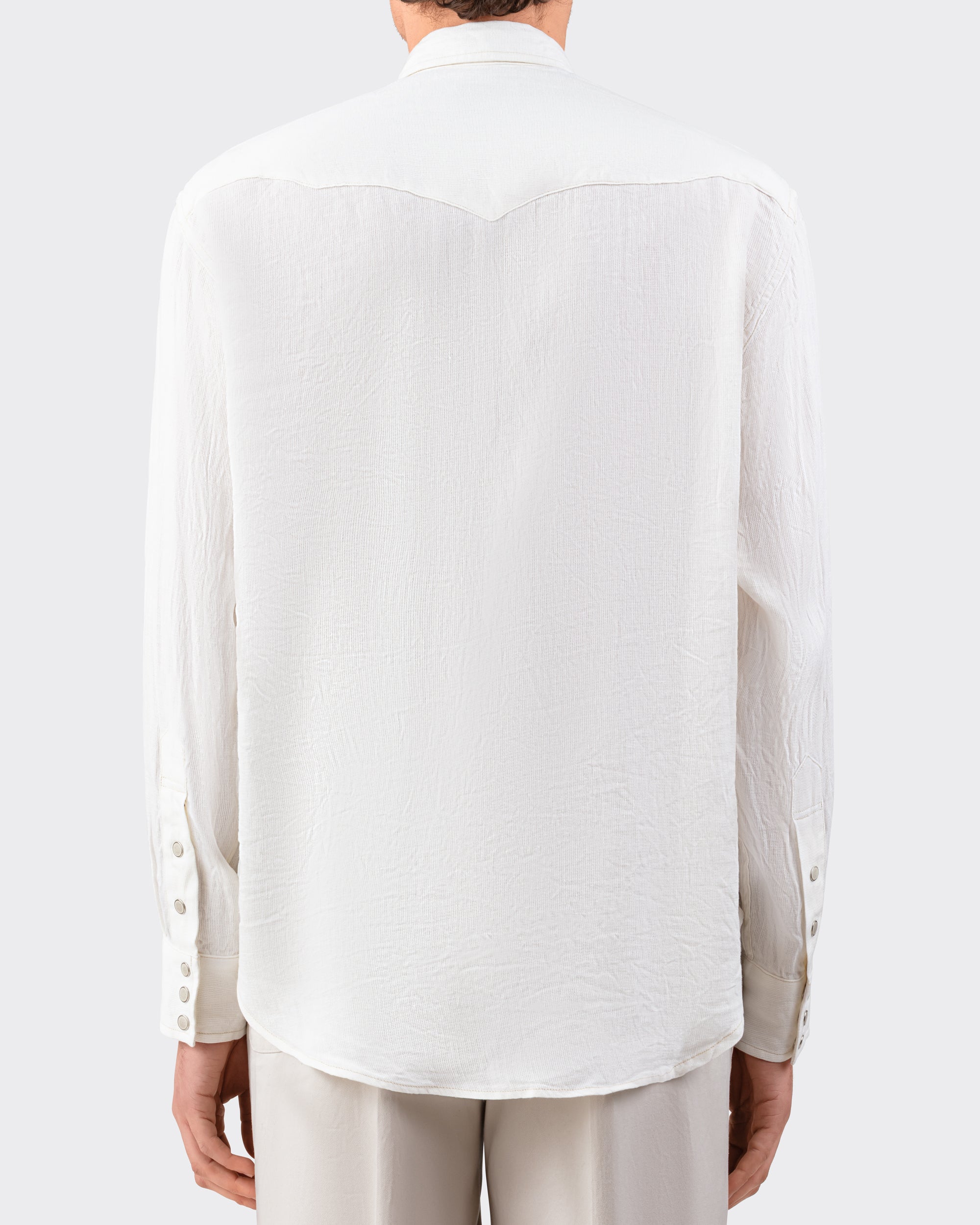 Cohérence : “ABIQUIU” Linen Shirt : Ivory