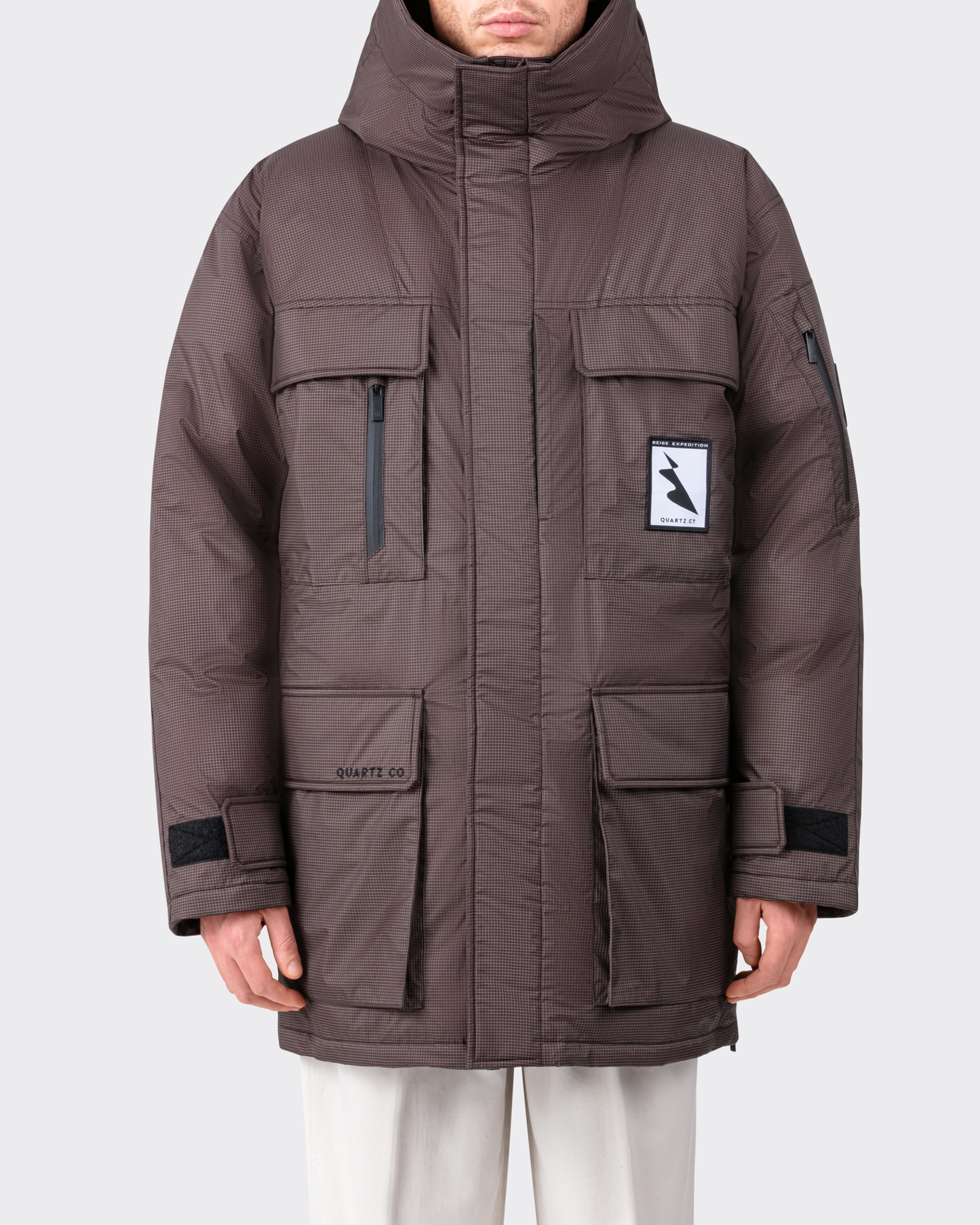 BEIGE Expedition Parka “Frontière”: Brown