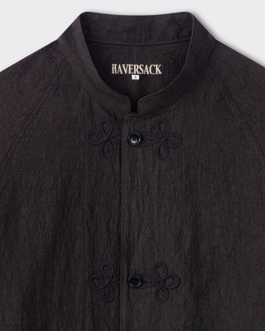 Haversack : Linen Mandarin Jacket : Black
