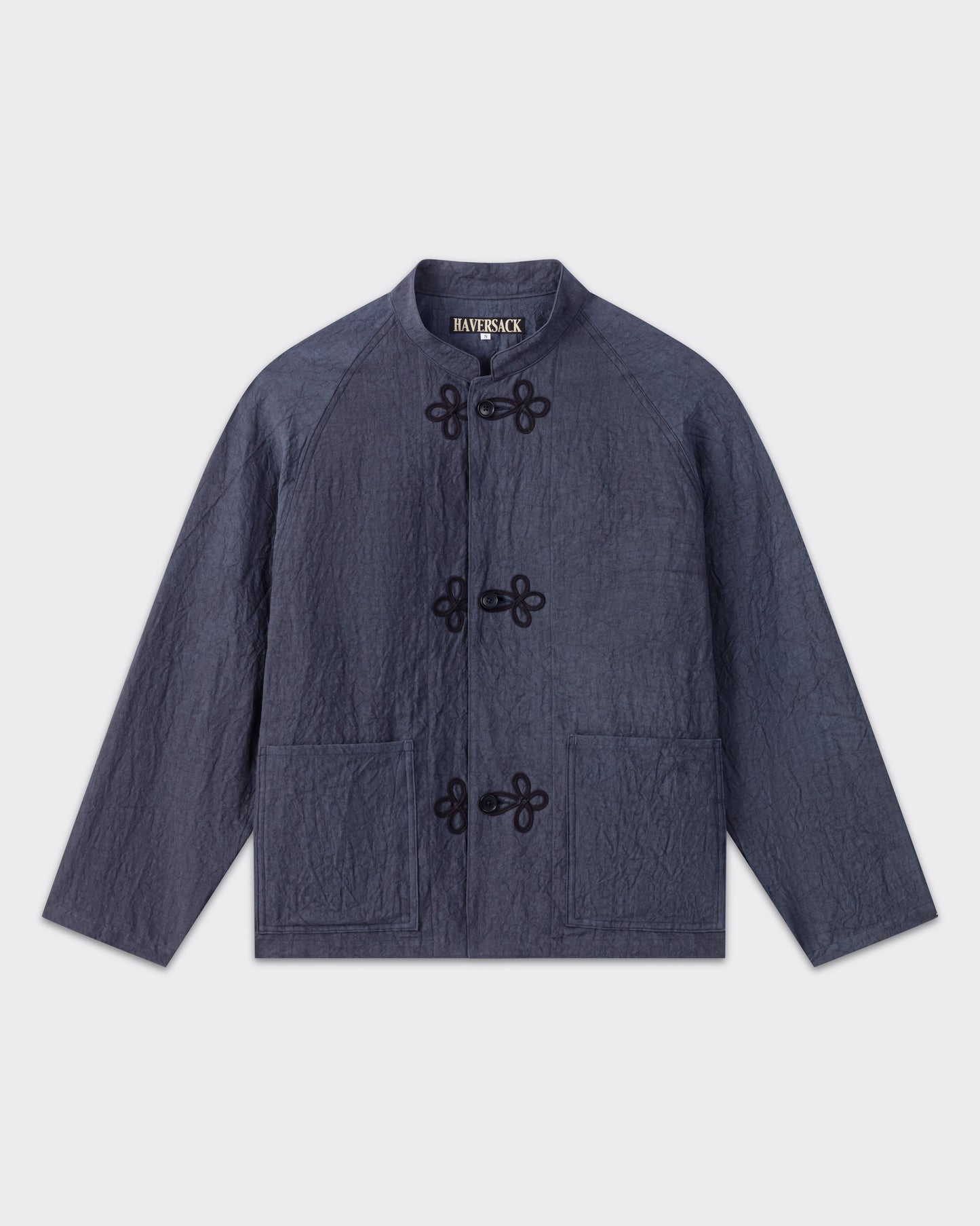 Haversack : Linen Mandarin Jacket : Navy