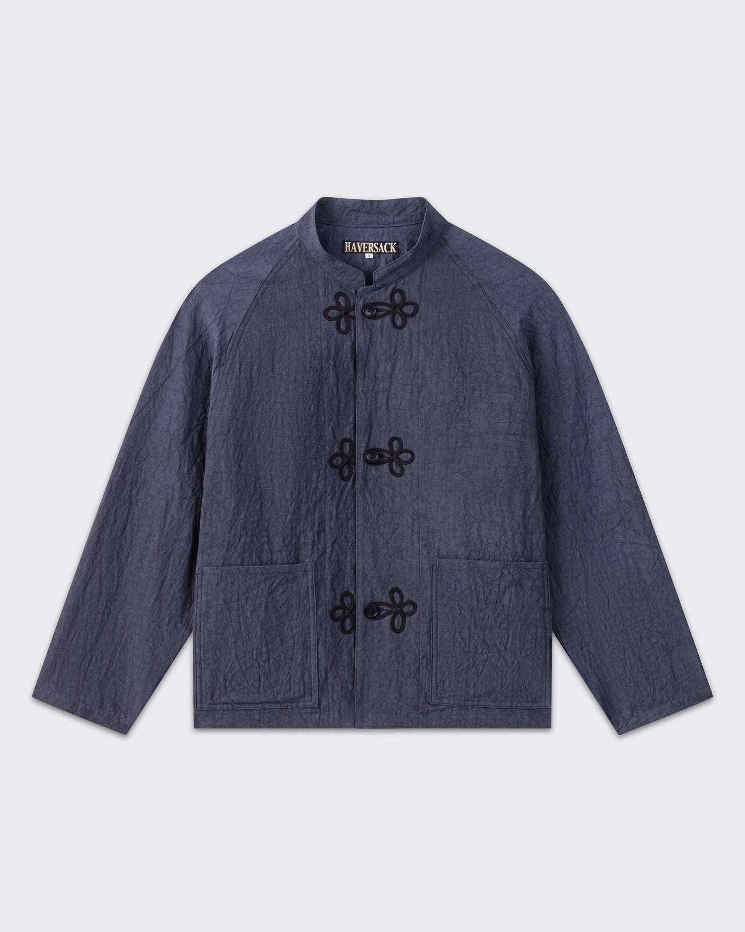 Haversack : Linen Mandarin Jacket : Navy