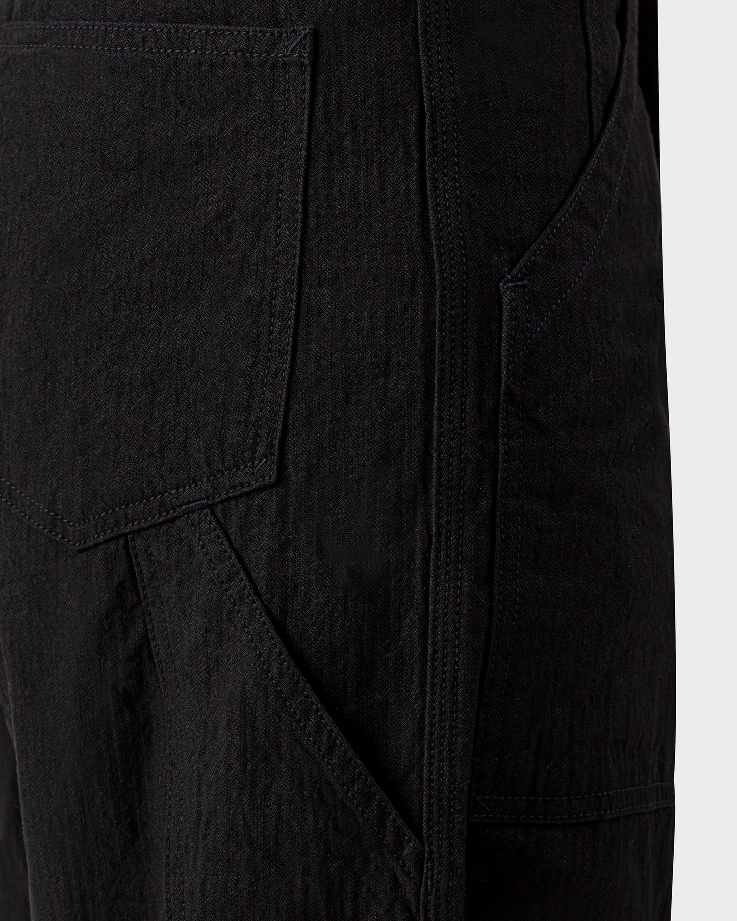 “PAUL” Linen & Cotton Trousers : Black
