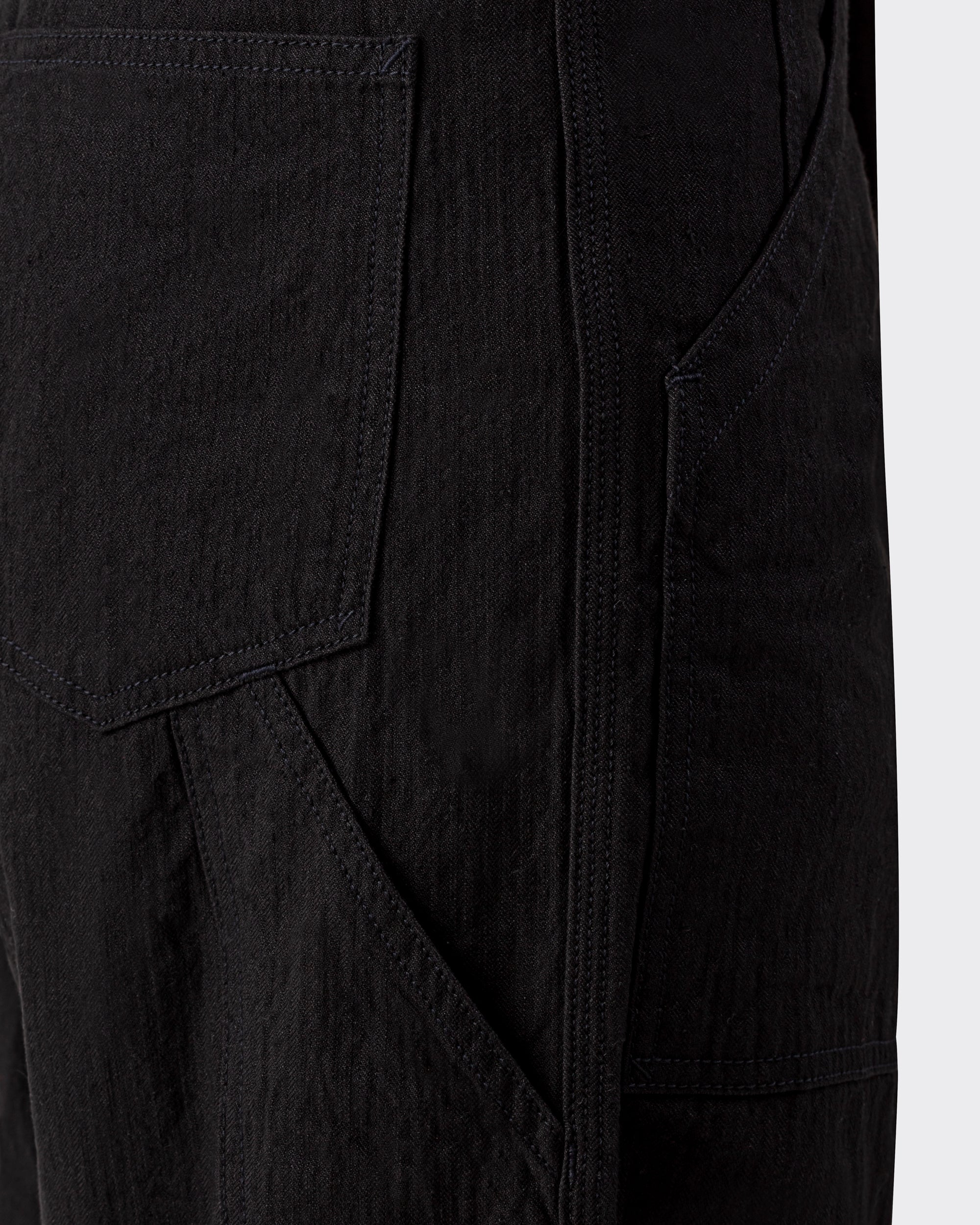 “PAUL” Linen & Cotton Trousers : Black