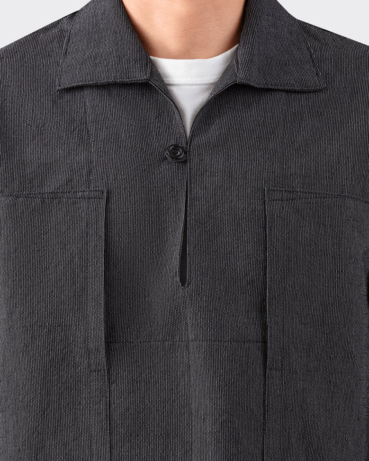 Vareuse en Coton et Lin : Noir-Blanc