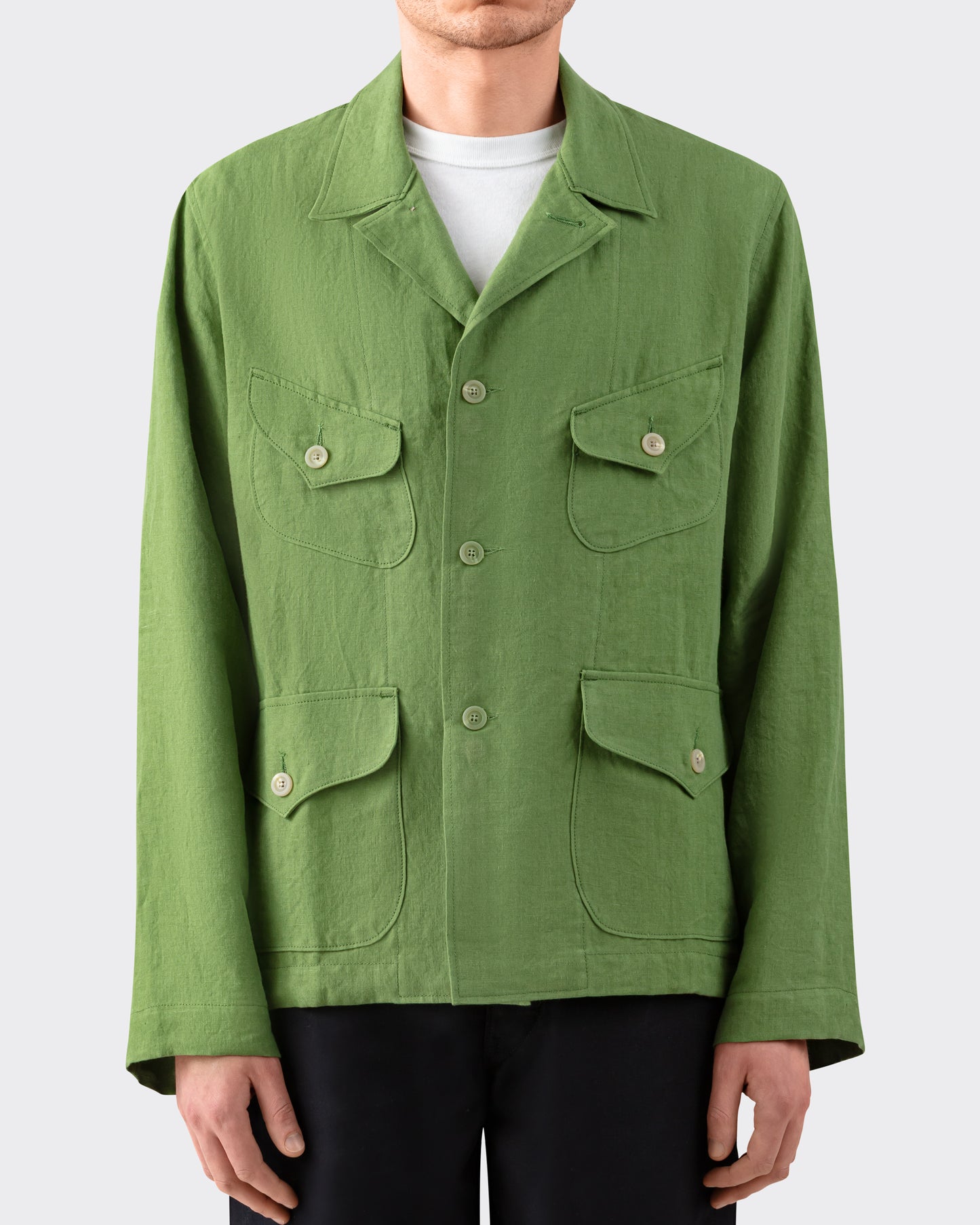 Veste de Chasse Lin Pistache — Jean Laumet