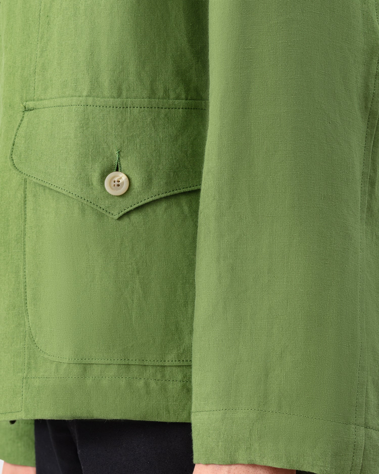 Veste de Chasse Lin Pistache — Jean Laumet