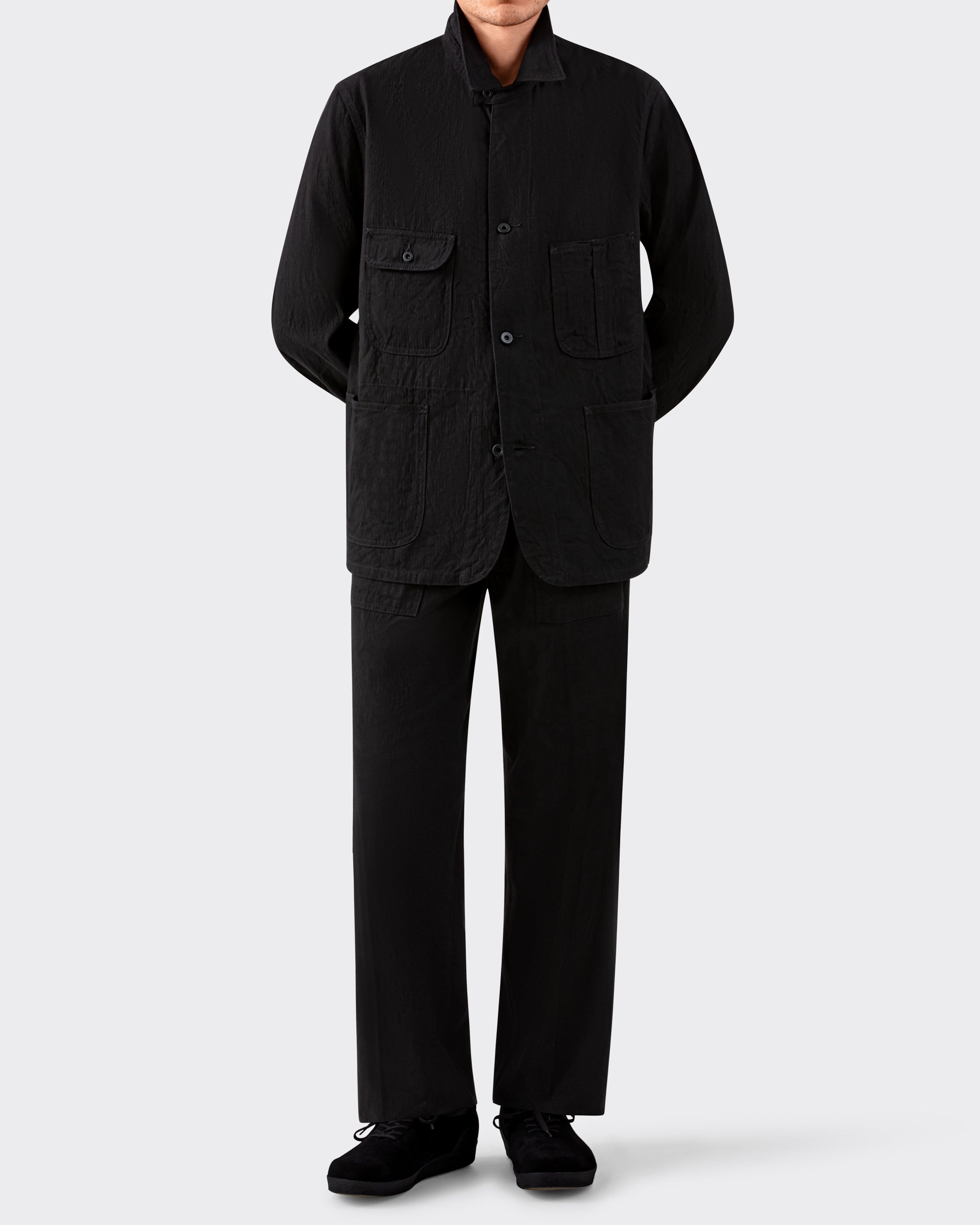 Veste « JACKSON » en Lin et Coton : Noir