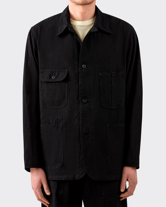 Veste « JACKSON » en Lin et Coton : Noir