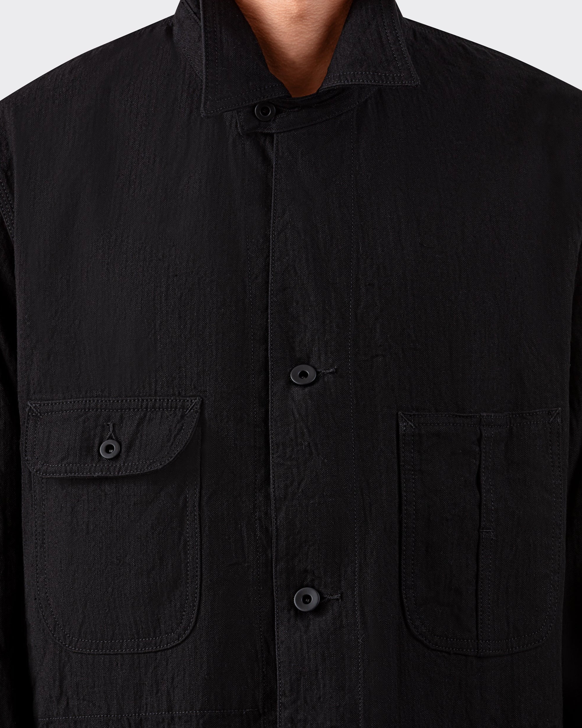 Veste « JACKSON » en Lin et Coton : Noir