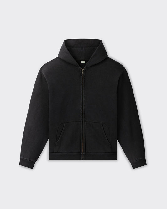Sweatshirt à Capuche Zippé : Noir
