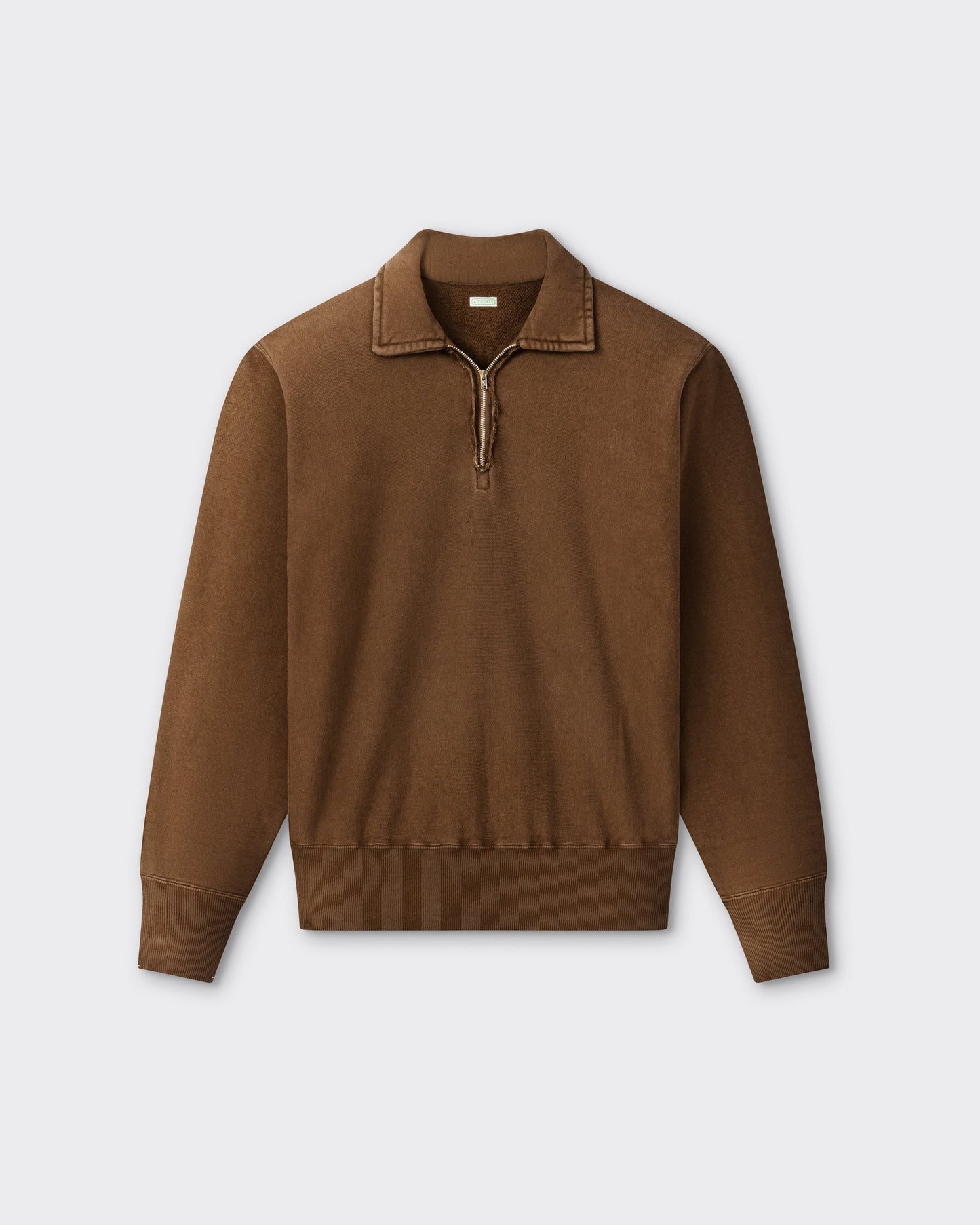 Half-Zip Sweatshirt: Brown