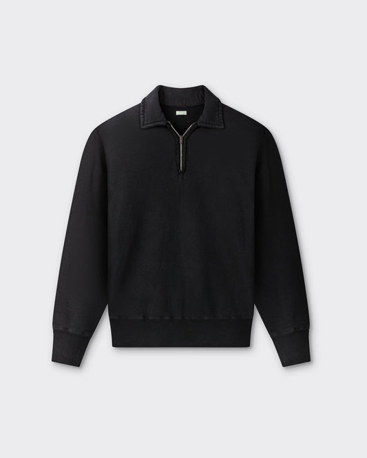 Sweatshirt Col Zippé : Noir