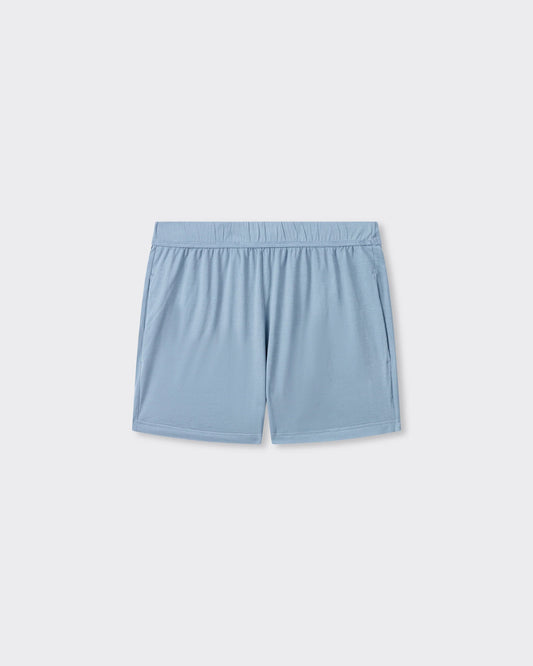 RIER cotton jersey shorts in Avio light blue